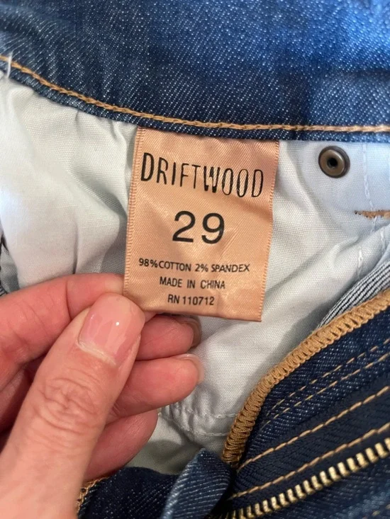 DRIFTWOOD Dark Blue Flare Jeans with Floral Embroidery - Picture 7 of 7